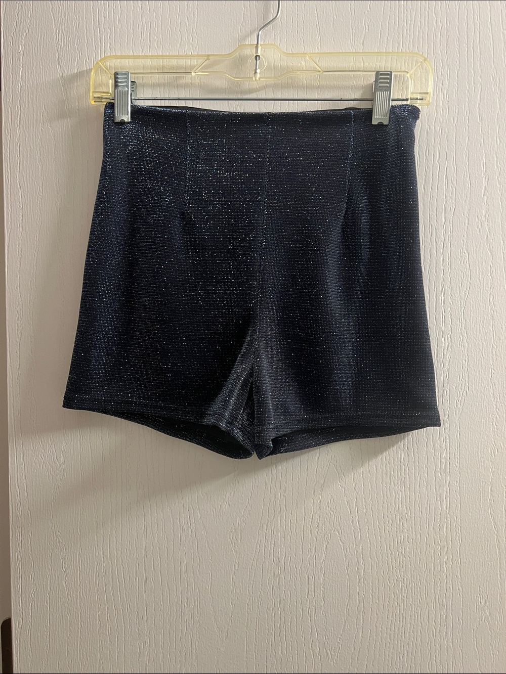 Charlotte Russe Shimmery Black High Waist Shorts